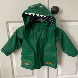 Jojo Maman Bébe 2-3 years Kids Green Dinosaur Raincoat